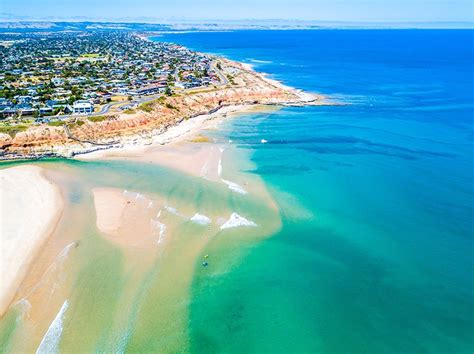 Port Noarlunga Droneaerial Stock Photos