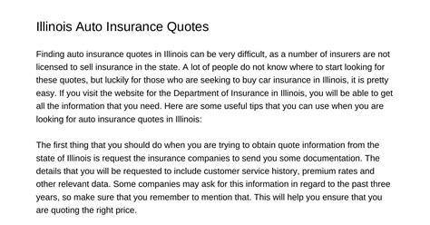 Illinois Auto Insurance Quoteszqeknpdfpdf Docdroid