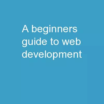 Free Web Development This Book Includes Web Development For Beginners