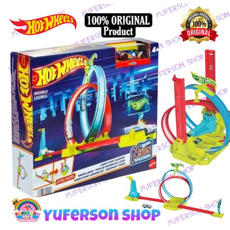 Jual Hotwheels Hot Wheels Neon Speeders Razor Laser Stunt Slamway Hpc