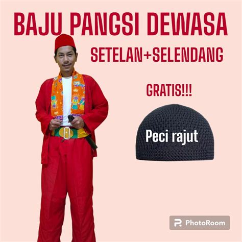 Jual Baju Pangsi Dewasa Setelan Dan Selendang Baju Pangsi Dewasa