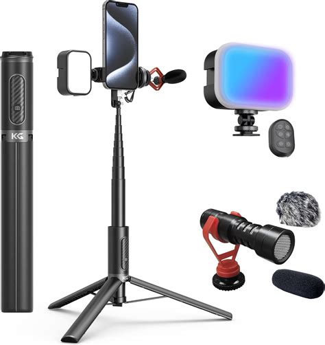 Amazon Kraftgeek Selfie Stick Tripod Set With Light And