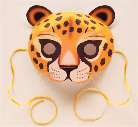 Leopard Mask Template Diy No Sew Mask Pattern Instant Make Leopard Mask With Our Easy To