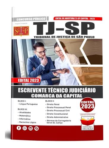 Apostila Escrevente Técnico Judiciário Tj Sp Comarca Da Capital