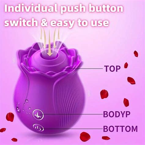 Rose Sucking Vibrator Clitoral Nipple Stimulator With 10 Modes G Spot