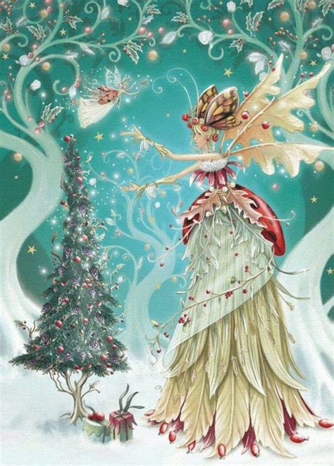 Hada De La Navidad Christmas Fairy Winter Fairy Christmas Illustration