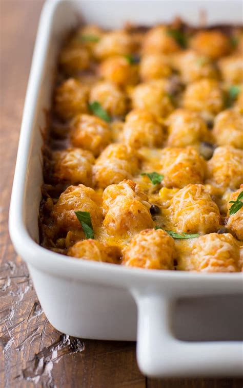 Mexican Tater Tot Casserole Recipe Taco Tater Tot Casserole