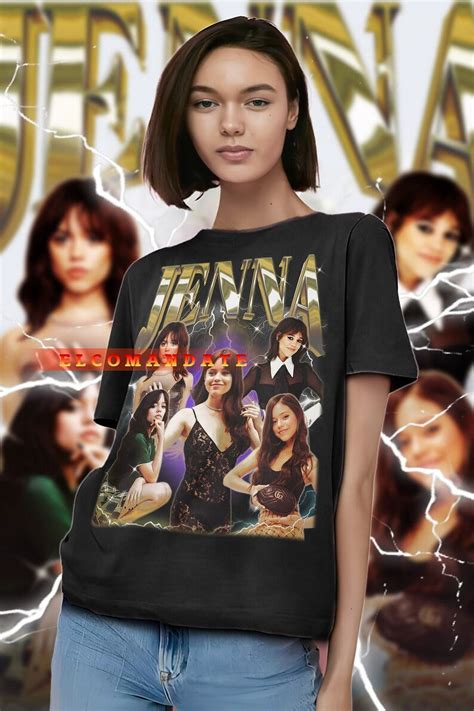 Jenna Ortega Homage Tshirt Jenna Ortega Fan Tees Jenna Ortega Retro
