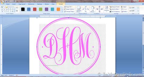 How To Create A Monogram Using Microsoft Word Monogram Maker