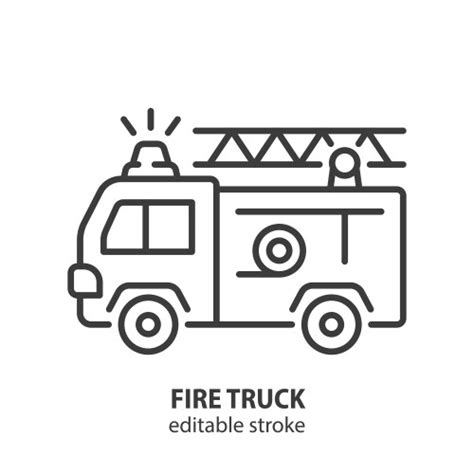 Fire Truck Outline Vector Images (over 3,200)