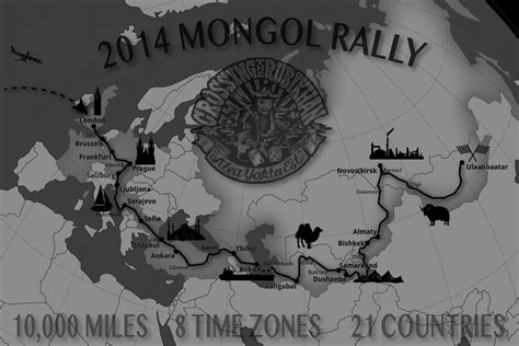 Mongol Rally Route Map | Cooper Thomas