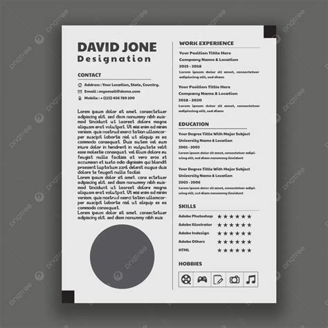 Corporate Resume Or Cv Design Template Vector Template Download On Pngtree