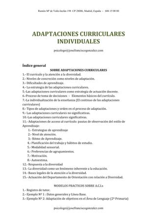 Adaptaciones Curriculares Pdf