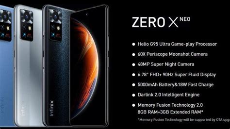 Harga Dan Spesifikasi Infinix Zero X Neo Yang Resmi Rilis Di Indonesia