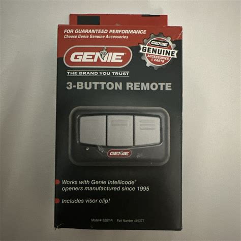 Genie 3 Button Visor Garage Door Opener Remote G3bt R 3072 Ebay