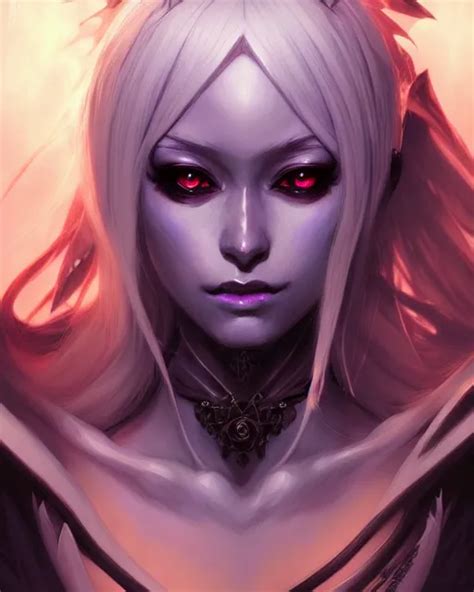 Portrait Of An Anime Female Drow Necromancer Hd Stable Diffusion