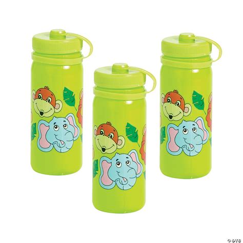 Zoo Animal Plastic Water Bottles - Discontinued