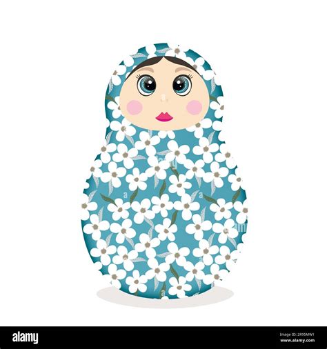 Russian Matryoshka Traditional Russian Folklore Dolls With Big Eyes