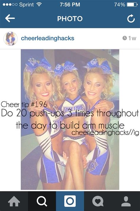 The Picture Is Adorable Cheer Hacks Cheer Workouts Cheer Tryouts