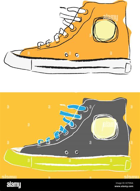 Stylized sketch sport shoes side view Stock Vector Image & Art - Alamy