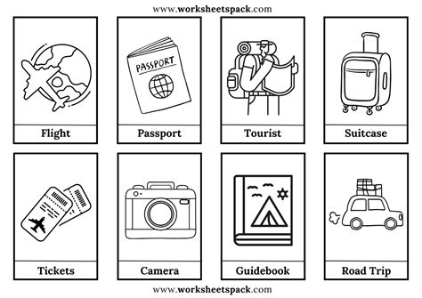 Free Travel Flashcards Pdf With Esl Images Worksheetspack