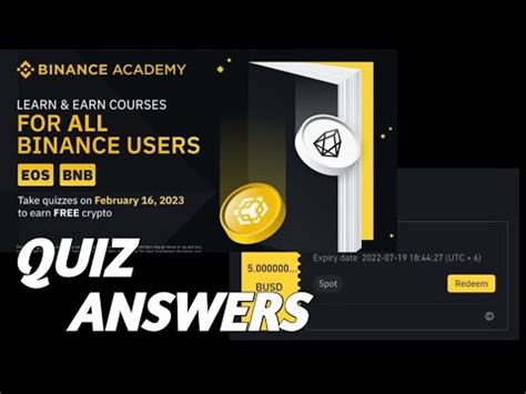 Binance Learn And Earn Quiz Answer Update Binance EOS Quiz Answer