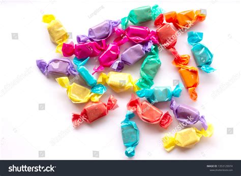 Candies Isolated On White Background Sweet Stock Photo 1353129974