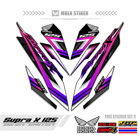 Striping SUPRA X 125 R NEW MTF 38 STICKER SUPRA SUPRA X 125 FI STICKER