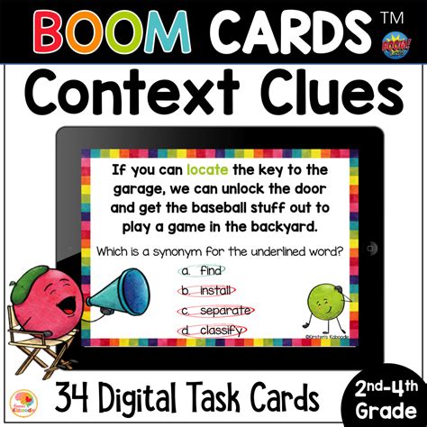 Context Clues Boom Cards ™ Interactive Digital Task Cards