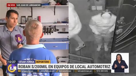 SJL delincuentes roban más de 200 mil soles en local automotriz