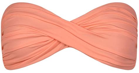 Johanna Ortiz Sea Sprite Ruched Strapless Bikini Top In Pink Lyst