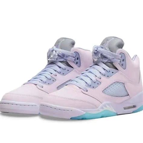 Air Jordan 5 Retro Segsregalpink复古篮球鞋粉蓝 复活节 彩蛋哈特菲尔德图片系列