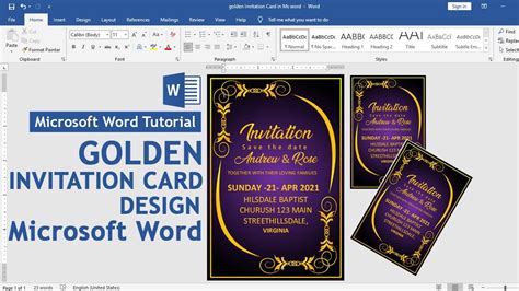 How To Create Invitation Card In Ms Word Printable Online