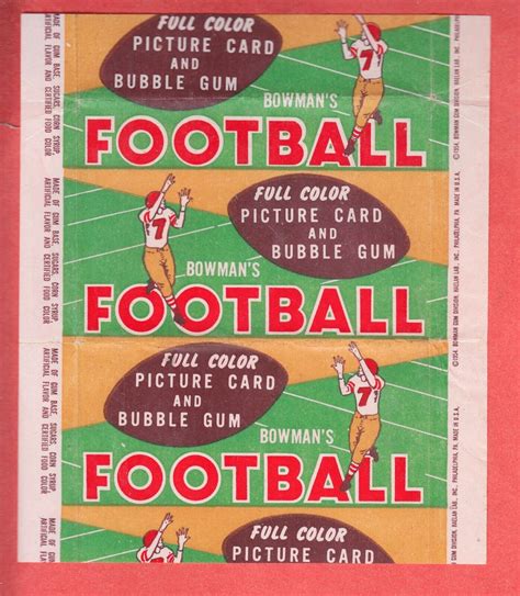 1954 BOWMAN FOOTBALL 1 CENT WAX WRAPPER NM MT EBay