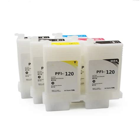 Supercolor 5 Colors 130ml Pc Pfi 120 Empty Refillable Ink Cartridge