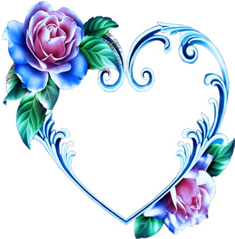 Download Mq Blue Roses Rose Flowers Flower Heart With Roses Frame