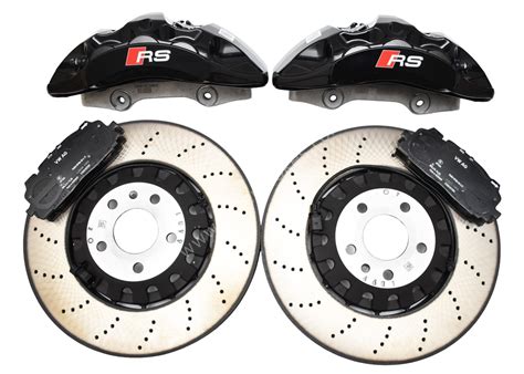 Front Audi Rs4 Rs5 B9 Original Brake Kit 6piston Black Akebono 375x36mm A4 S4 A5 S5 A6 C8 New