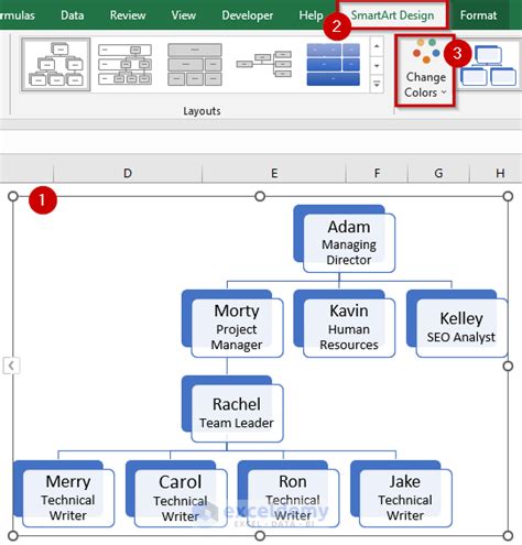 How to Make Hierarchy Chart in Excel (3 Easy Ways) - ExcelDemy