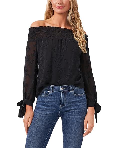 Women S Cece Off The Shoulder Floral Jacquard Blouse Pm