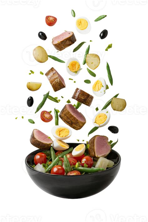 Deconstructed Salad On Bowl Png