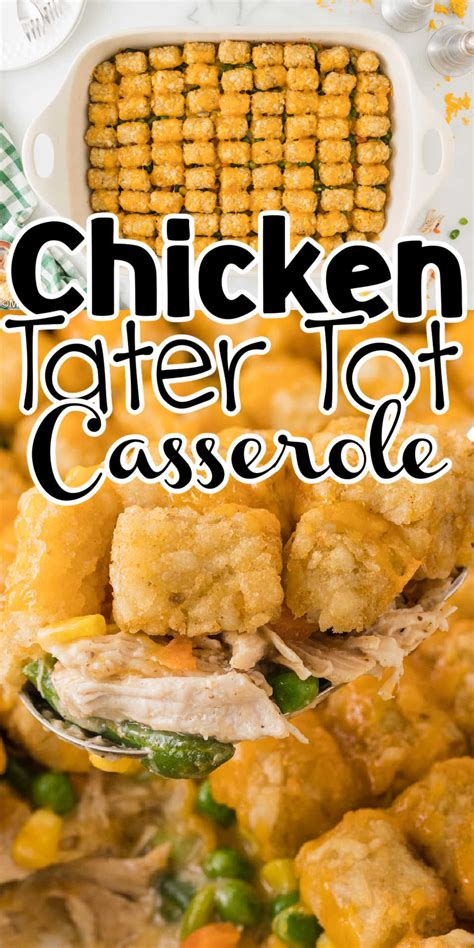 Cheesy Chicken Tater Tot Casserole Recipe Midgetmomma