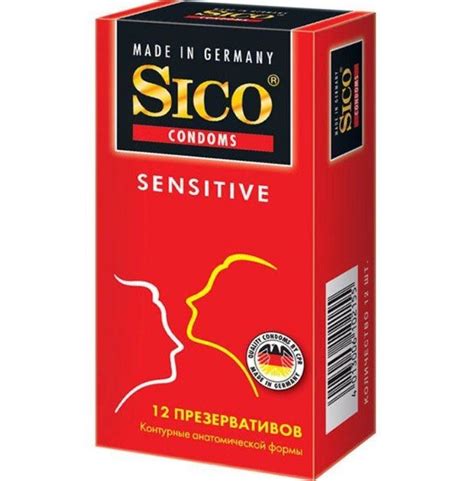 Презервативы Sico Sensitive, презервативы, анатомической формы, 12 шт ...