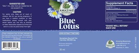 Blue Lotus 200x Extract Tincture 300000 Mg Amazing Botanicals Since