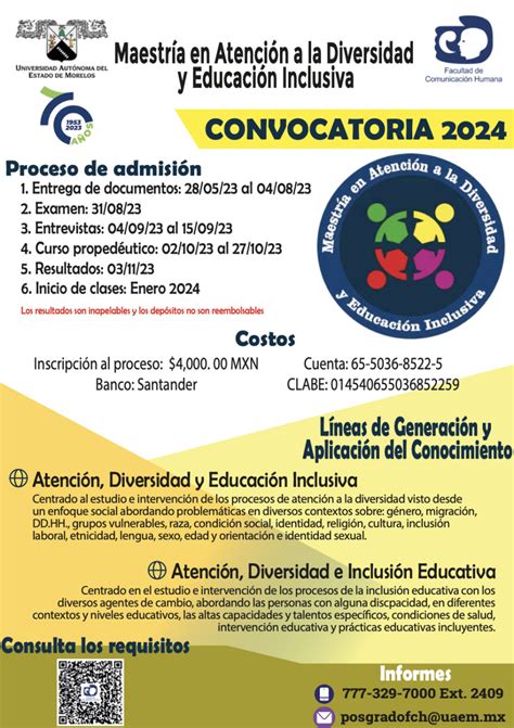 Maestría en Atención a la Diversidad y Educación Inclusiva 2024