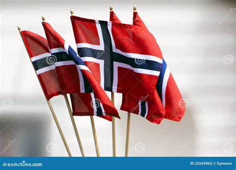 Norwegian Flags Stock Image Image Of Scandinavia Symbol 25543965