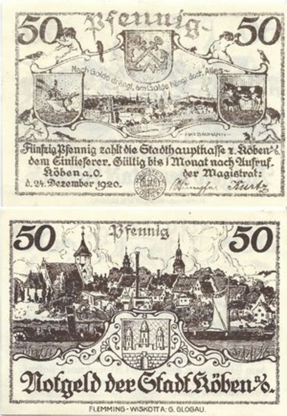 50 Pfennigs City Of Köben Lower Silesia Numista