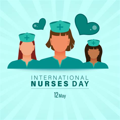 International Nurses Day May 12th Card Banner Poster Background