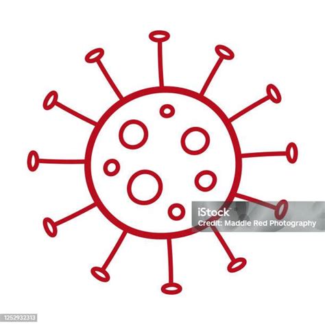 흰색 배경에서 격리된 코로나바이러스 낙서 벡터 아이콘 Covid 19에 대한 스톡 벡터 아트 및 기타 이미지 Covid 19