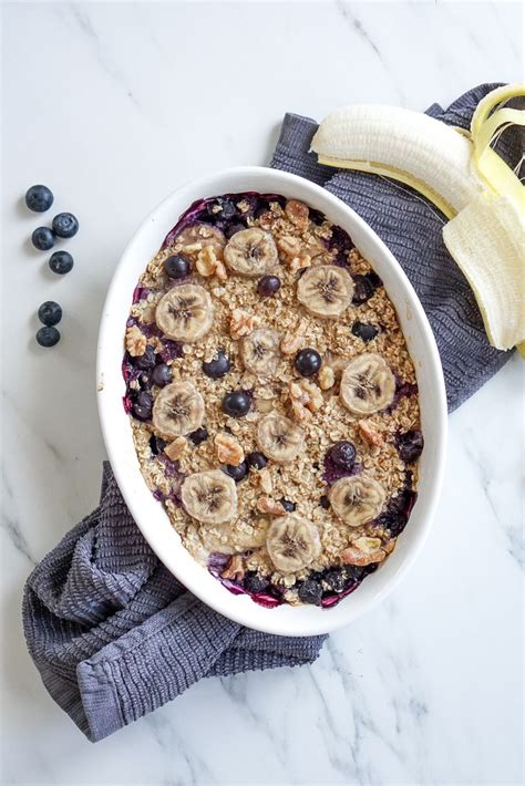 Baked Oatmeal Mit Beeren Und Banane Recette