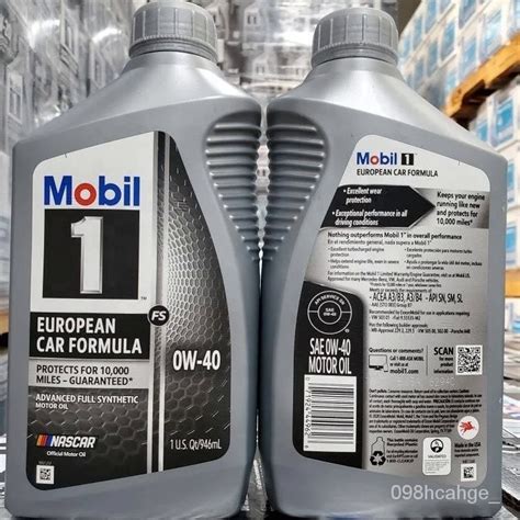 Mobil 1 European Car Formula Full Synthetic 0W 40 Motor Oil 1 Quart